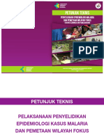 Buku Petunjuk Teknis Penyelidikan Epidemiologi Malaria Dan Pemetaan Wilayah Fokus (Daerah Eliminasi Dan Pemeliharaan)