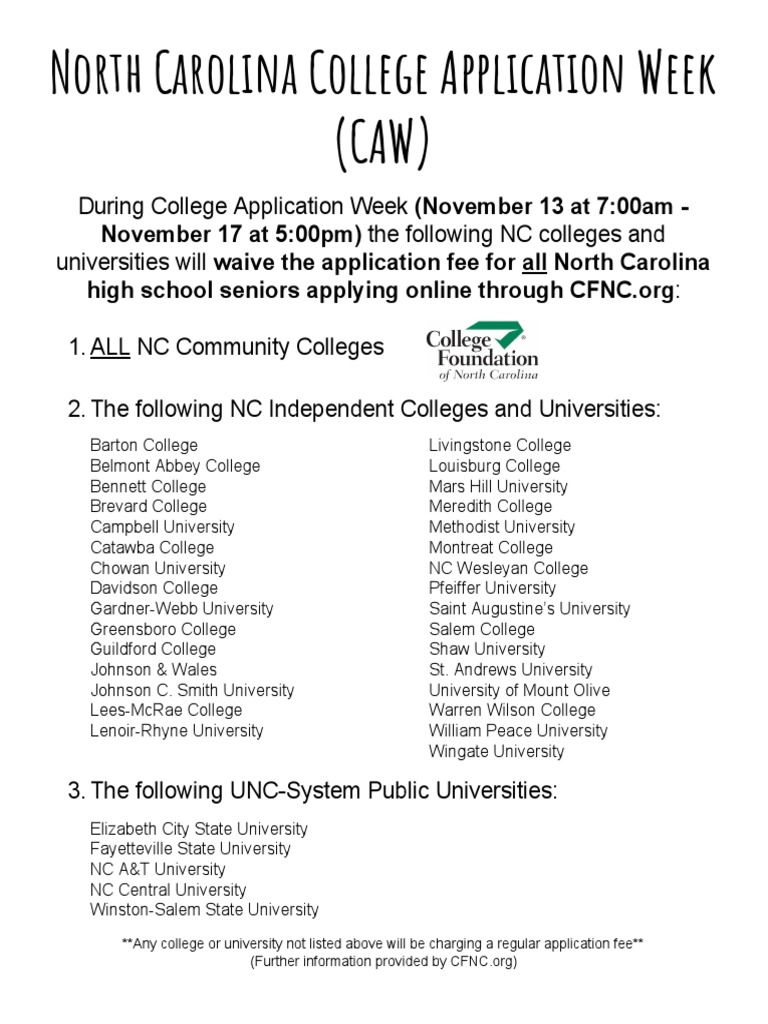 Caw Participating Colleges 2017-18 | PDF