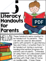 Literacy Handouts For Parents
