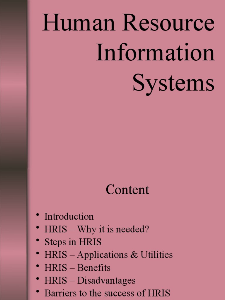 Human Resource Information Systems | PDF | Human Resource Management ...