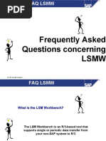 Frequently Asked Questions Concerning LSMW: SAP AG 2000 FAQ - PPT / 1