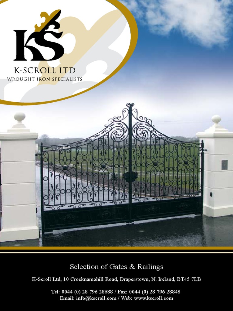 K-Scroll Ltd: Gates & Railings Catalogue | PDF | Door | Electric Motor