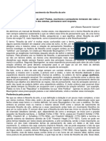 Por Uma Reflexão Sobre o Nascimento Da Filosofia Da Arte