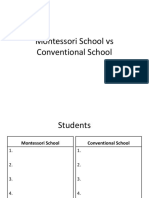 Montessori vs Conventional School Comparison