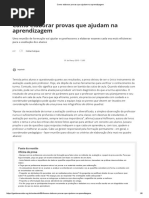Como Elaborar Provas Que Ajudam Na Aprendizagem