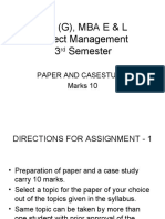 6fcccjuly 2010 Assignment Paper & Case Studies On Project Management Topics - MBA&Mba E&Ll
