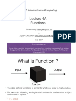 ES102 Introduction To Computing: Lecture 4A Functions