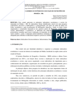 PRINCIPAIS INDICADORES ECONÔMICOS E SOCIAIS DO MUNICÍPIO DE PINHÃO - PR.