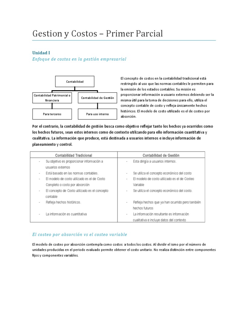 parciales gestion y costos cartier