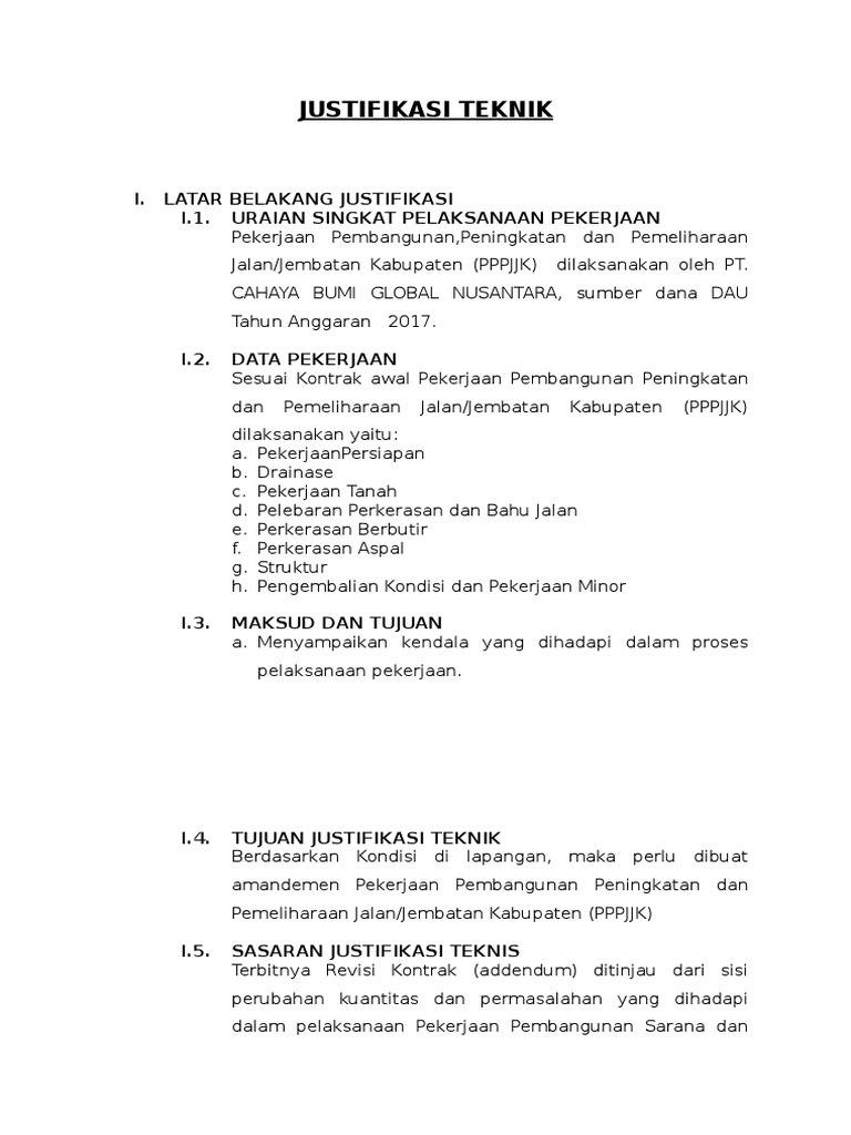 Justifikasi Teknis Doc