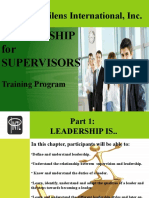 Plastilens International, Inc.: Leadership For Supervisors