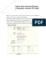 Como Configurar Uma Rede Sem Fio para Utilização Do Roteador Wireless TP