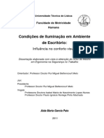 MSC - Condições de Iluminação em Ambiente de Escritório - Influência No Conforto Visua PDF