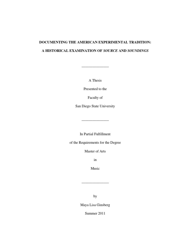 Ginsberg Maya (2) Experimental American Music Dissertation | PDF ...