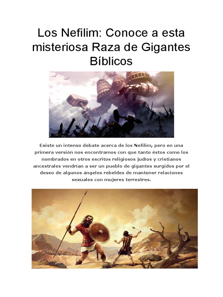 Los Nefilim Conoce a esta misteriosa Raza de Gigantes Bíblicos