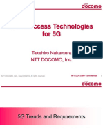 Radio Access Technologies For 5G: Takehiro Nakamura NTT Docomo, Inc
