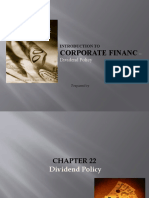 Corporate Financ: - Dividend Policy