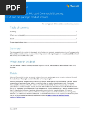 Downgrade Rights 1 Windows 7 Microsoft Windows