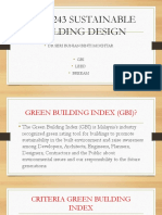 BCT 6243 Sustainable Building Design: DR Seri Bunian Binti Mokhtar