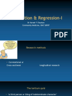 Correlation & Regression-I