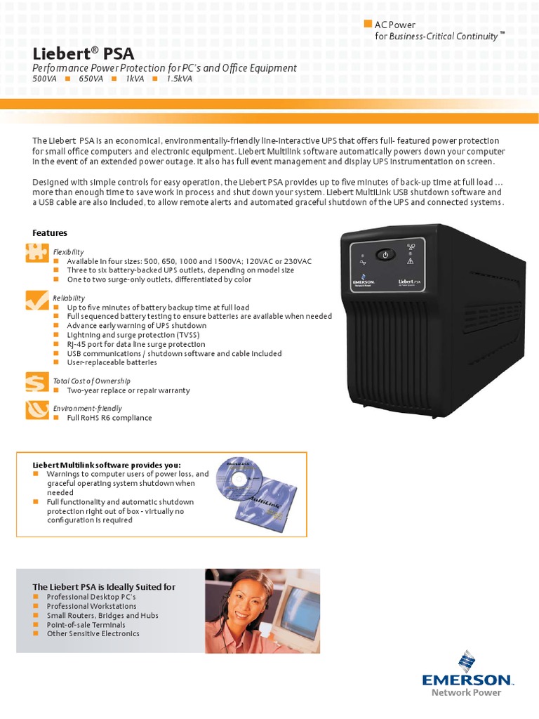 Liebert Performance Power Protection For PC's and Offi Ce Equipment