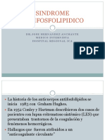 Sindrome Antifosfolipidico: DR - Jose Hernandez Anchante Medico Internista Hospital Regional Ica