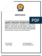 Certificate: "Banking Operations Implementation"