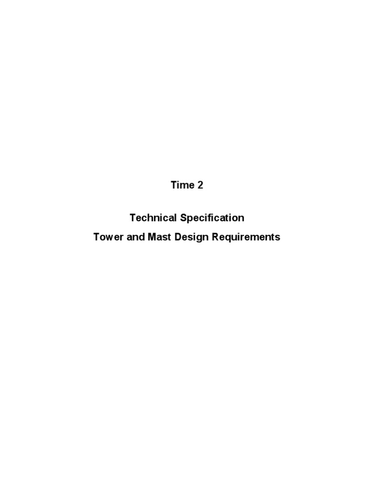 76m Tower Design Specifications | PDF | Structural Load | Structural Steel