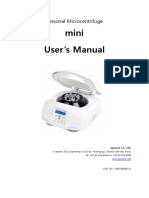 Mini User's Manual: Personal Microcentrifuge