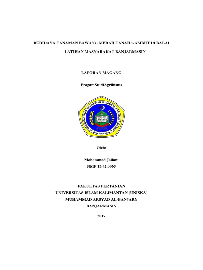 Cover Laporan Magang Uniska