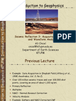 Introduction To Geophysics: Seismic Reflection 3: Acquisiton, Processing, and Waveform Analysis