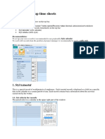 DPL - Setting Up Time Sheets: 1. Styl Kalendář