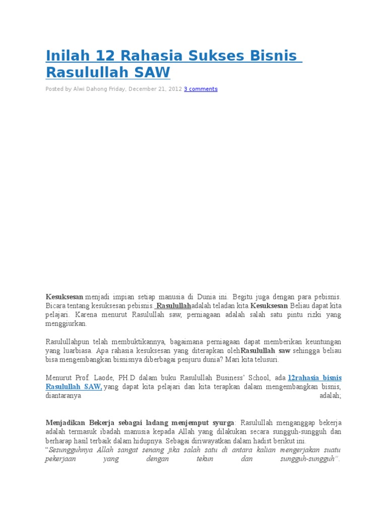 283620601 Bisnis Rasulullah SAWpdf
