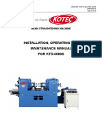 Beam Straightening Machine Installation and Operation Manual
