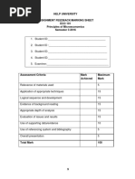 Help University Assignment Feedback/Marking Sheet ECO 101 Principles of Microeconomics Semester 3 2016