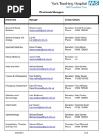 Directorate Managers Secretaries - January 2017