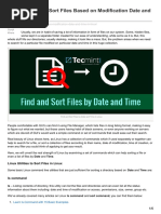 How To Find and Sort Files Based On Modification Date and Time in Linux