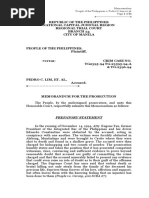 Prefatory Statement: Memorandum People of The Philippines v. Pedro C. Lim Et. Al. Page 1 of 21