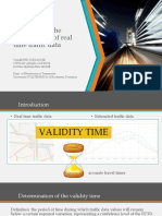 A Method of Determining The Validity Time of Real Time Traffic Data