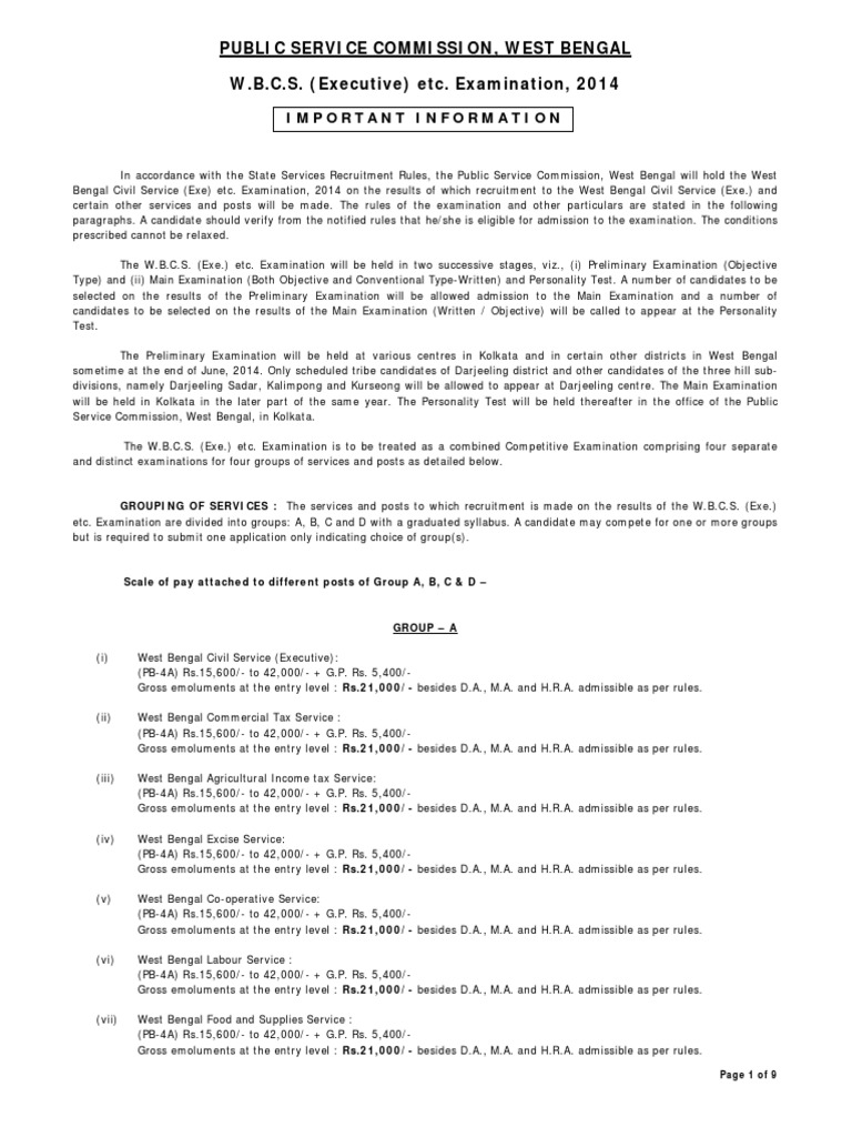 All About Wbcs PDF Payments Online And Offline