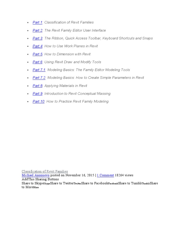 The Classification of Revit Families | PDF | Autodesk Revit | Circle
