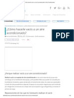 ¿Cómo Hacerle Vacío A Un Aire Acondicionado - Aires Acondicionados PDF