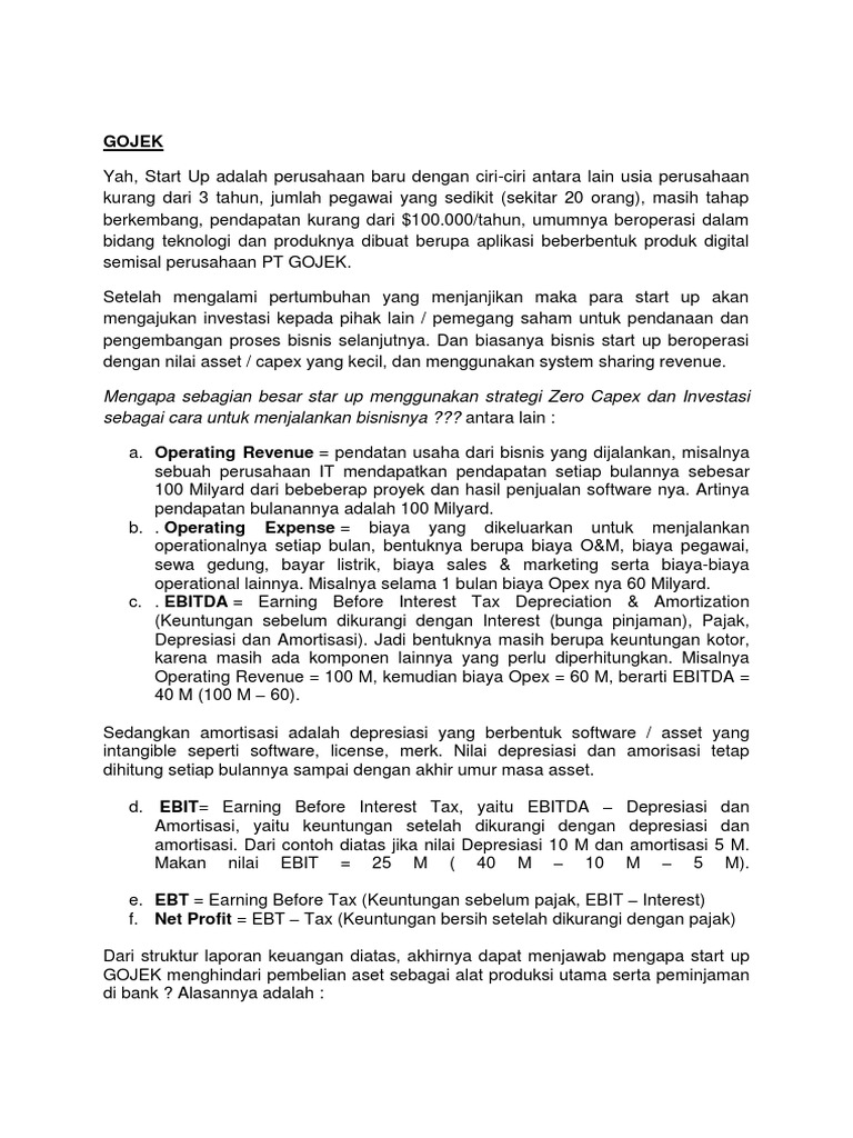 Laporan Keuangan Gojek Pdf Contoh Makalah