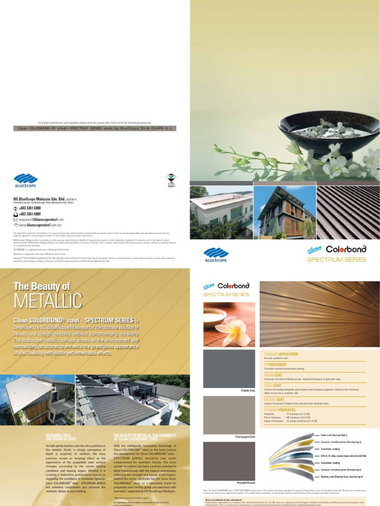 Clean Colorbond Spectrum Series 18082014 | PDF | Green Building | Science