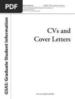 Gsas Cvs and Cover Letters