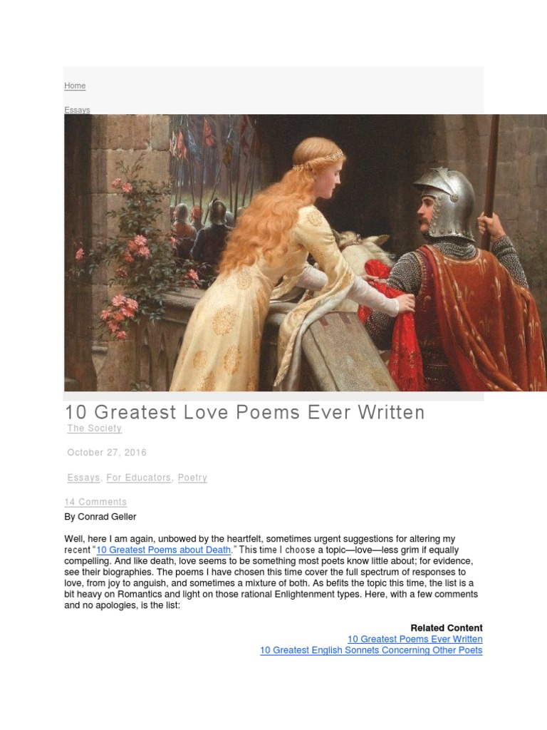 Greatest Poems of All Times by Conrad Geller PDF Poetry