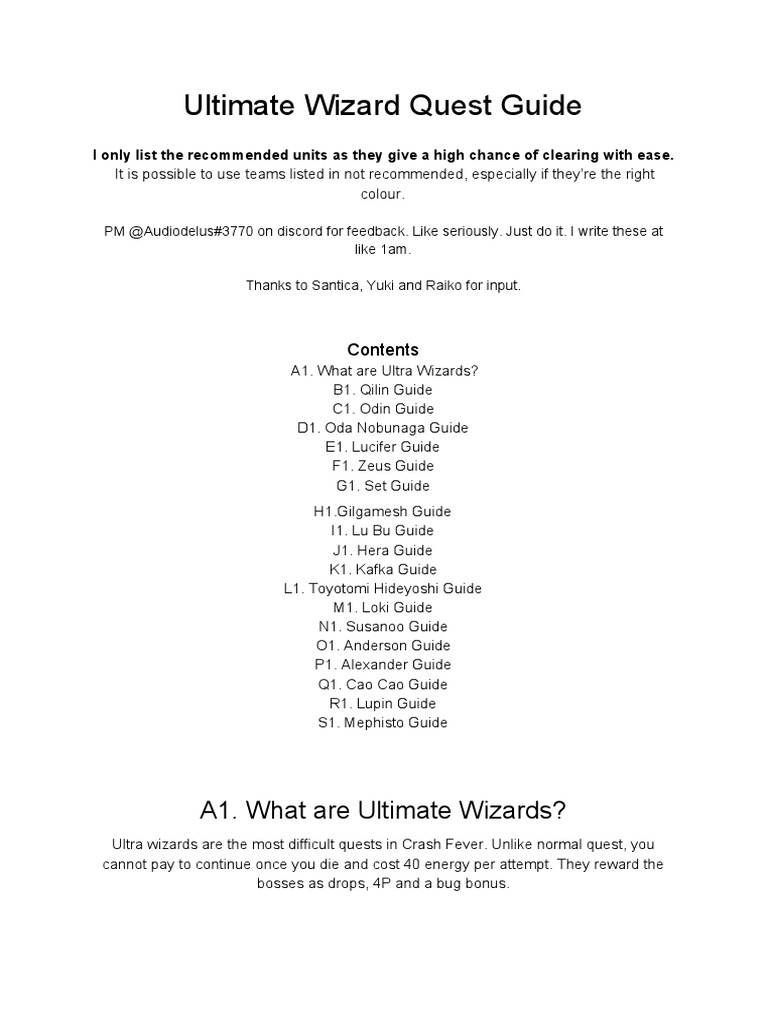 CRASH FEVER Ultimate Wizard Guide (Global) v1.5 PDF