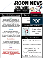 Weekly Newsletter Powerpoint Oct 30