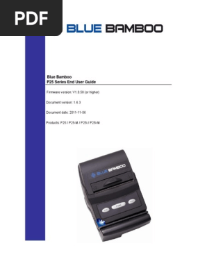 Blue Bamboo P25-M ポータブルサーマルレシートプリンター 1509724549?v=1