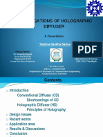 Investigations of Holographic Diffuser